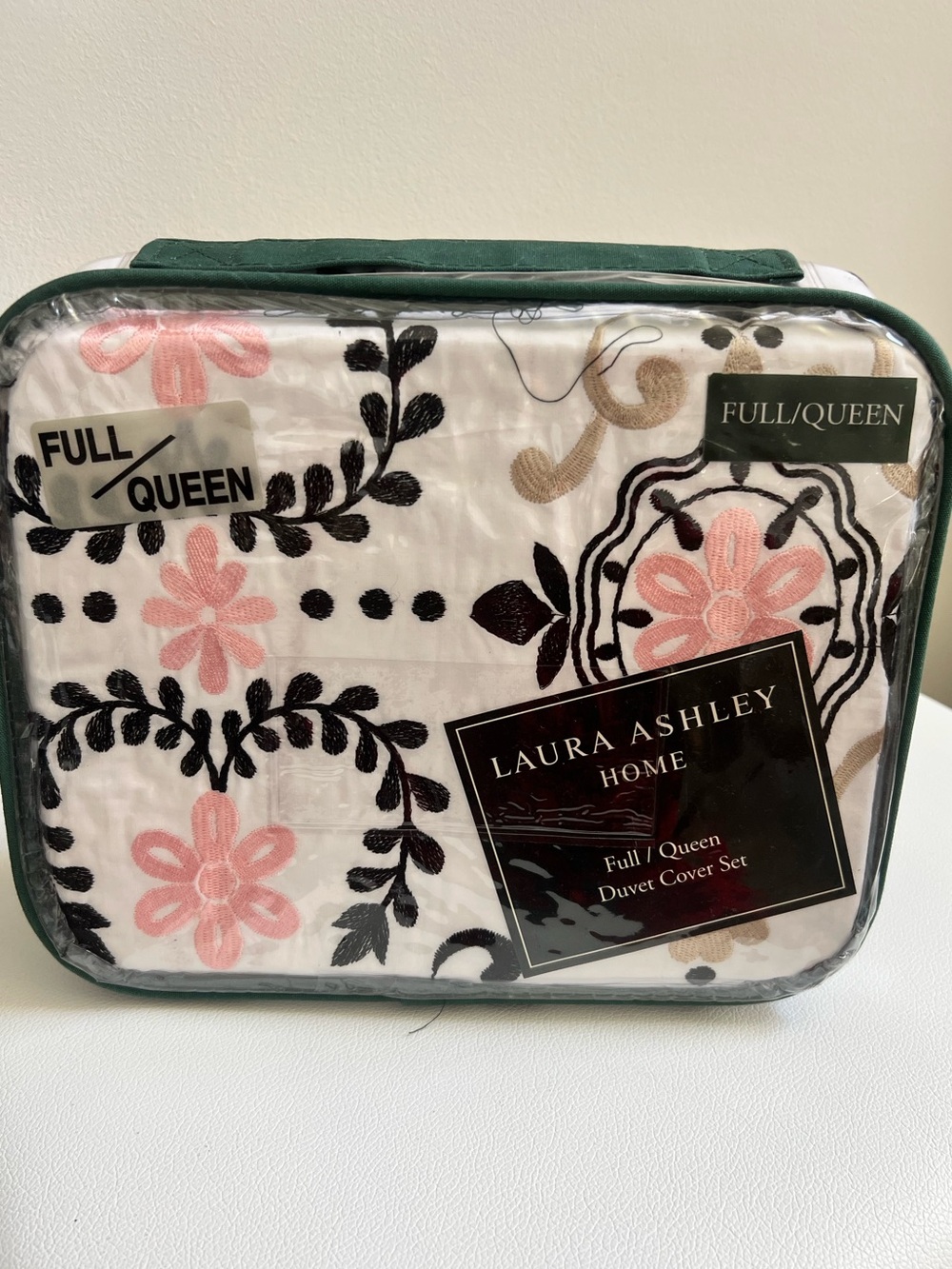 Laura Ashley Floral Duvet Cover Set in Pink, Black, Cream